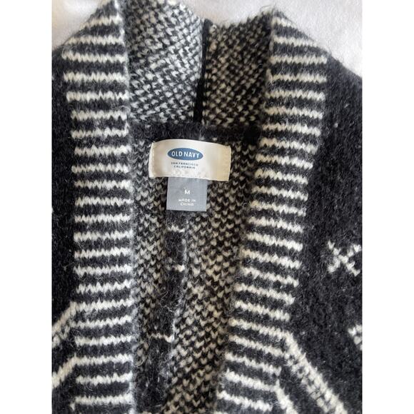 Old Navy Cozy Cardigan Aztec Western Southwestern Cozy Oversized Sweater M - Picture 5 of 6